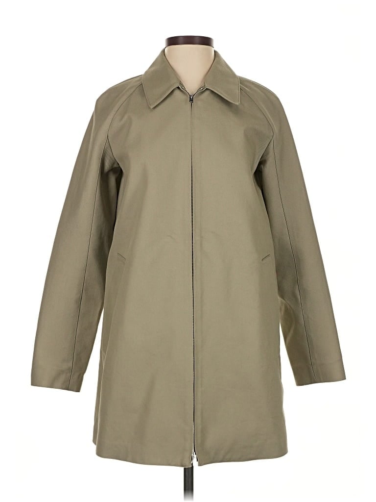 Pre-owned Theory Trenchcoat In Green
