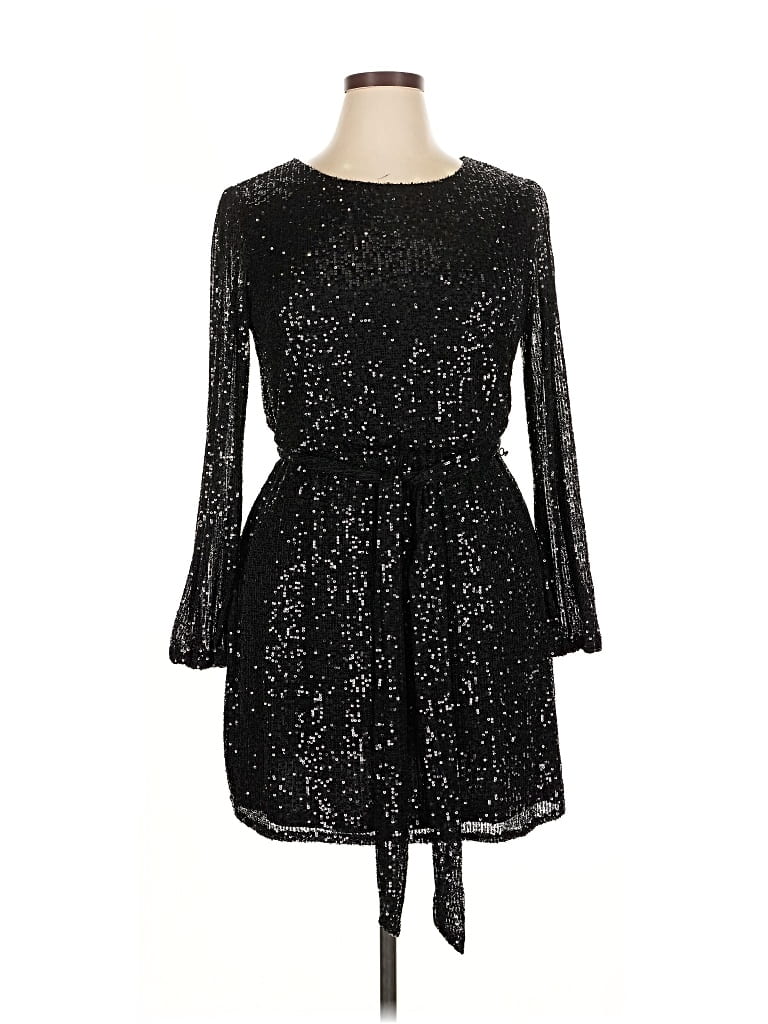 Pre-owned Crystal Sky Cocktail Dress In Black