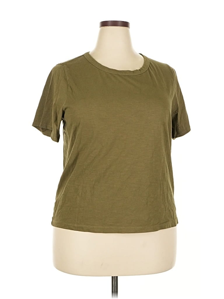 Pre-owned Faherty Short Sleeve T-shirt In Green