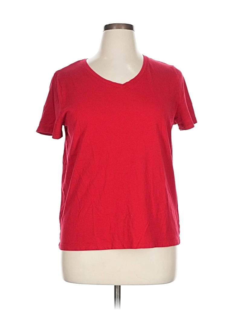 Pre-owned Time And Tru Short Sleeve T-shirt In Red