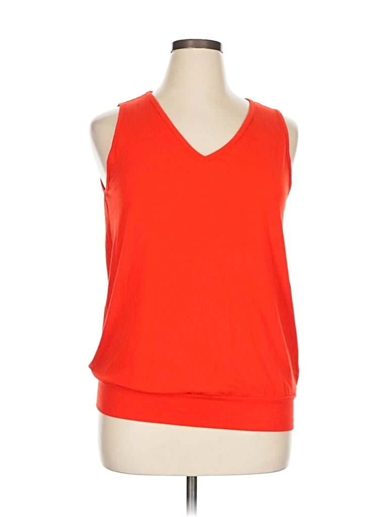Pre-owned Unbranded Sleeveless T-shirt In Orange