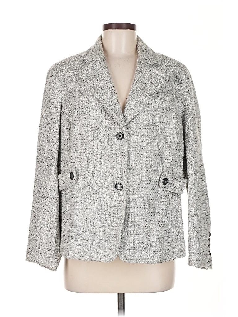Pre-owned Talbots Blazer Jacket In Gray