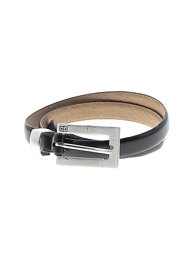 Pre-owned Perry Ellis Leather Belt In Black