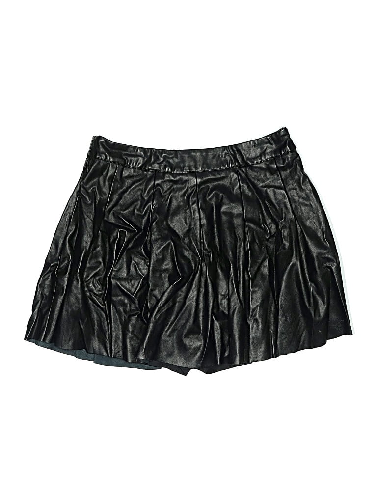 Pre-owned Better Be Faux Leather Skirt In Black