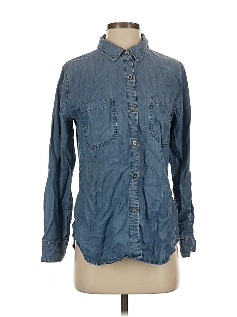 Pre-owned Rails Long Sleeve Button Down Shirt In Blue