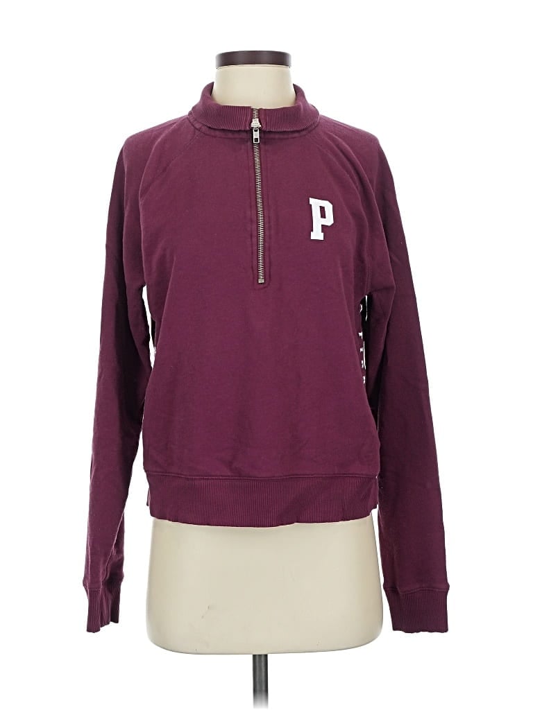 Pre-owned Victoria's Secret Pink Pullover Sweater In Burgundy