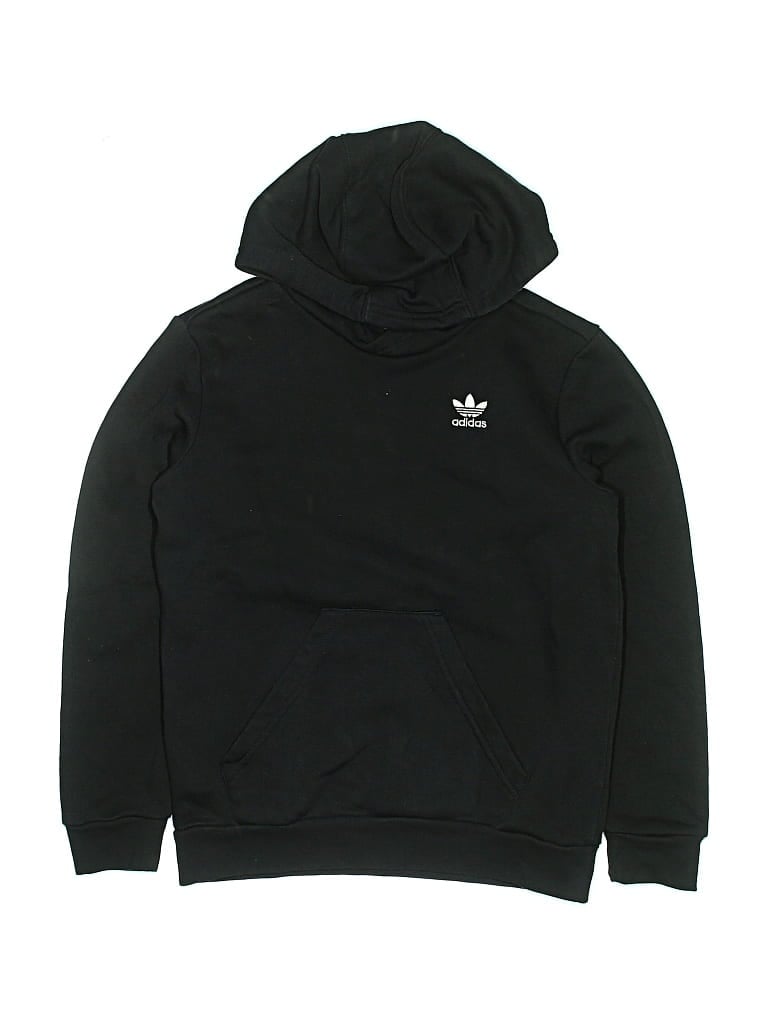 Pre-owned Adidas Originals Kids' Pullover Hoodie In Black