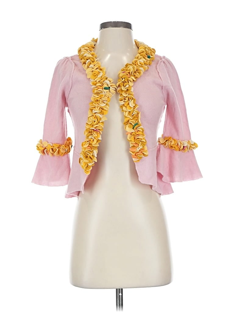 Pre-owned Assorted Brands Wool Cardigan Sweater In Pink