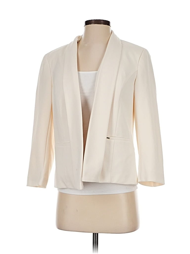 Pre-owned Anne Klein Blazer Jacket In White