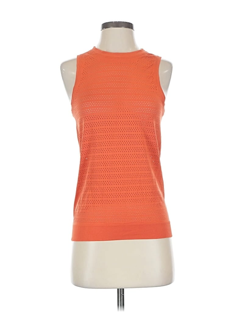 Pre-owned Lululemon Athletica Sleeveless T-shirt In Orange