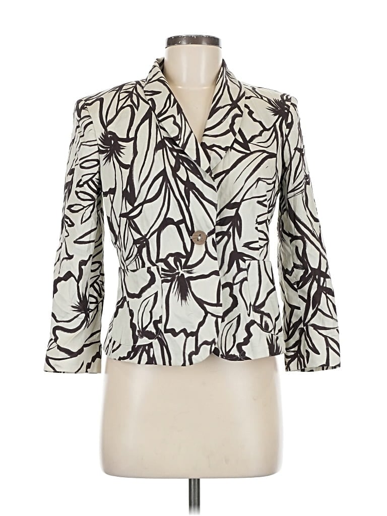 Pre-owned Harve Benard By Benard Holtzman Blazer Jacket In White