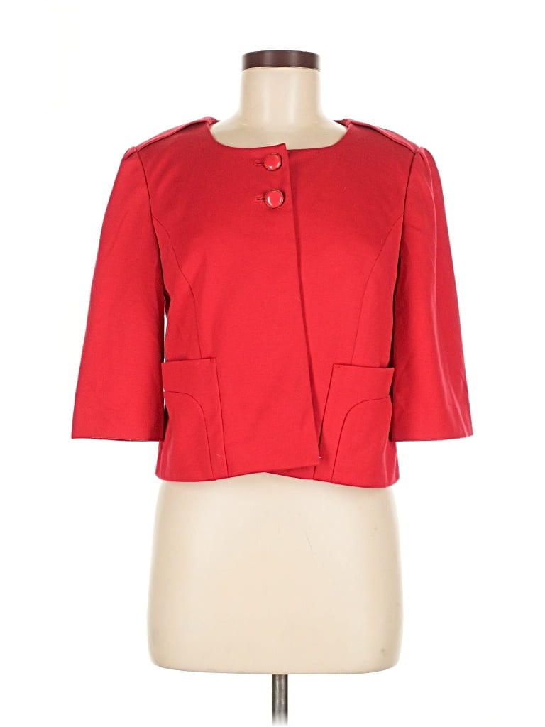 Pre-owned Ann Taylor Loft Blazer Jacket In Red