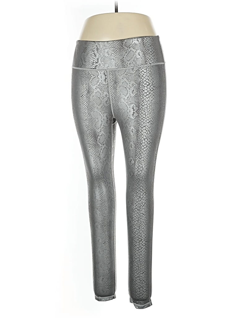 Pre-owned Mono B Active Pants In Silver