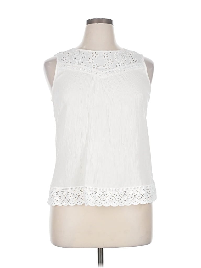 Pre-owned Mason & Belle Sleeveless Blouse In White