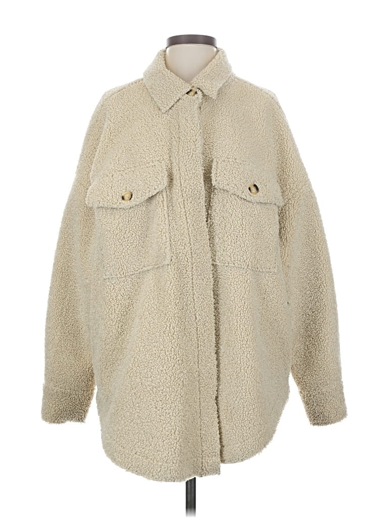 Pre-owned Good American Coat In White