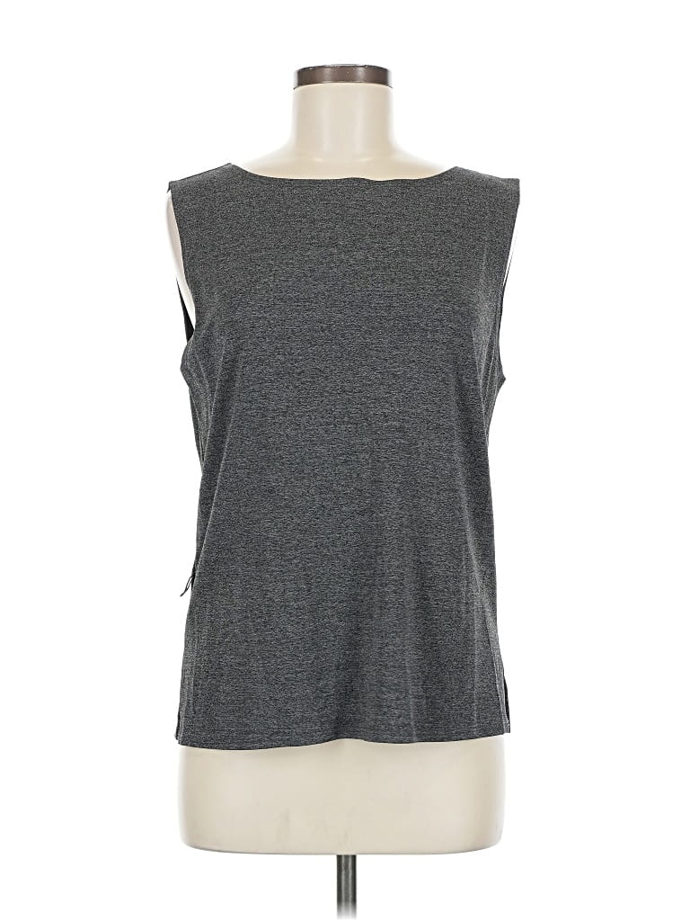 Pre-owned Max Studio Sleeveless Top Gray Boatneck Tops