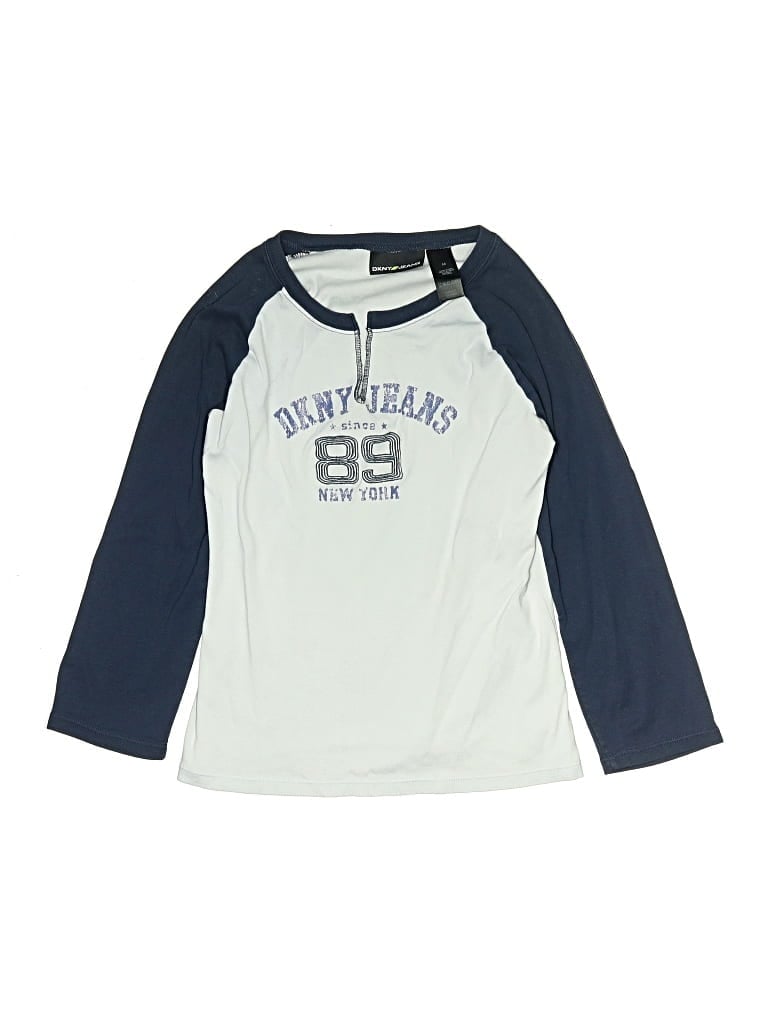 Pre-owned Dkny Jeans Kids' 3/4 Sleeve T-shirt In Blue