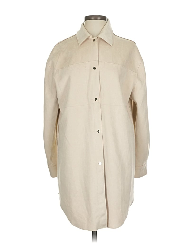 Pre-owned Joan Vass New York Coat In White