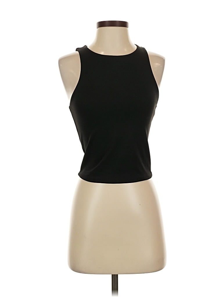Pre-owned Express Sleeveless Top Black Halter Neckline Tops
