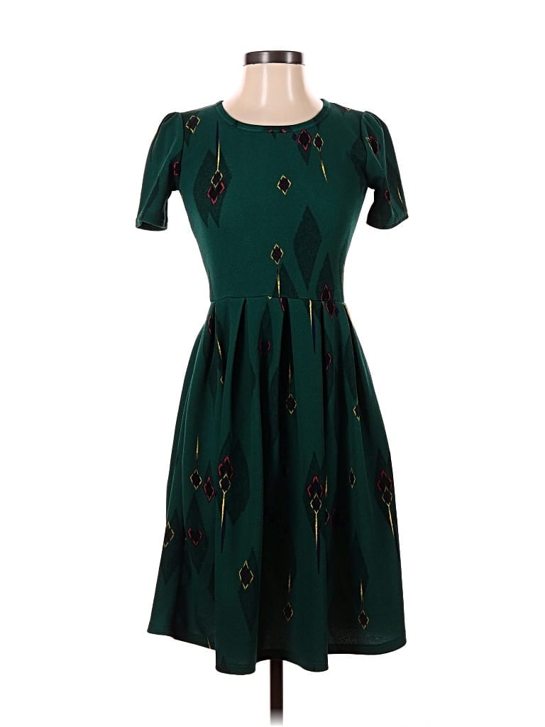 Pre-owned Lularoe Casual Dress In Green