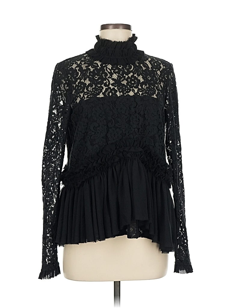 Pre-owned Tuckernuck Long Sleeve Blouse In Black