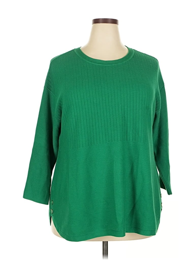 Pre-owned Talbots Pullover Sweater In Green
