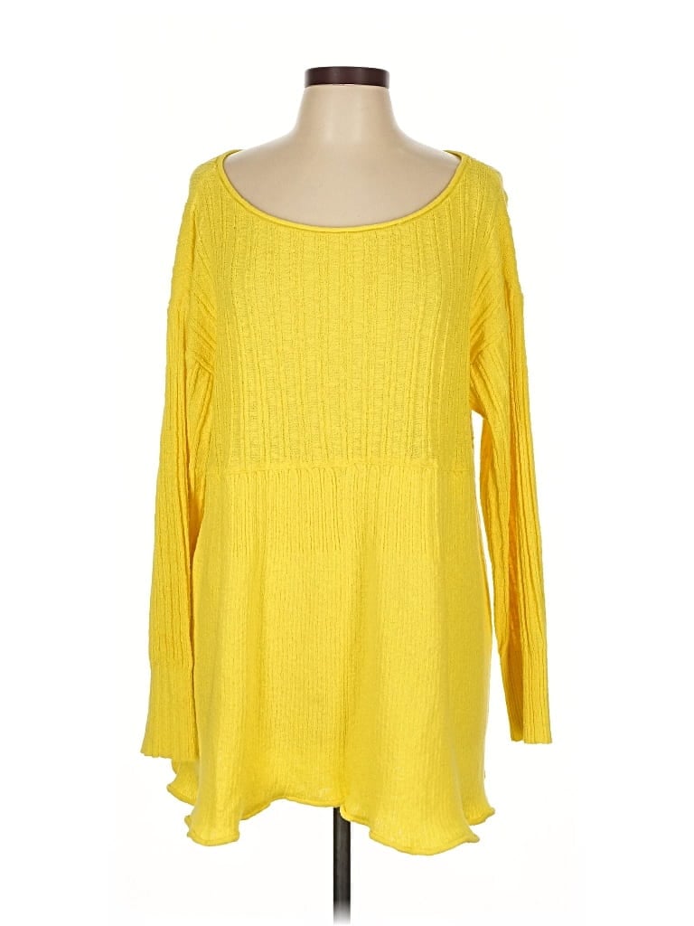 Pre-owned Fp Beach Pullover Sweater In Yellow