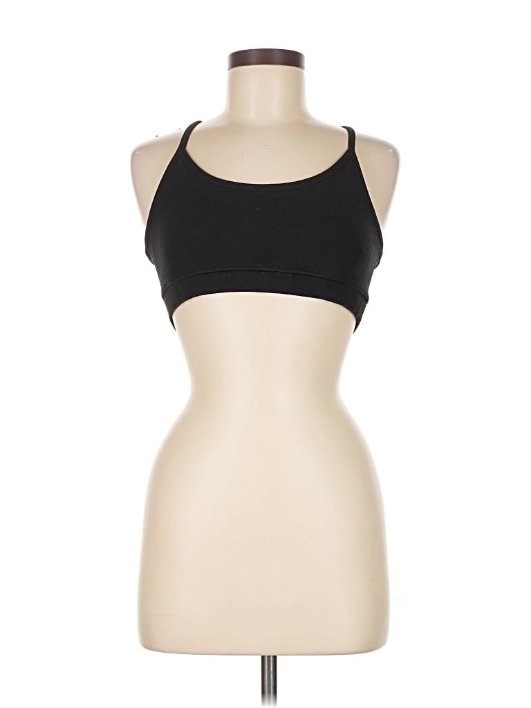 Pre-owned Lululemon Athletica Tank Top Black Halter Neckline Tops