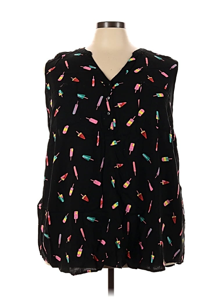 Pre-owned Torrid Sleeveless Blouse In Black