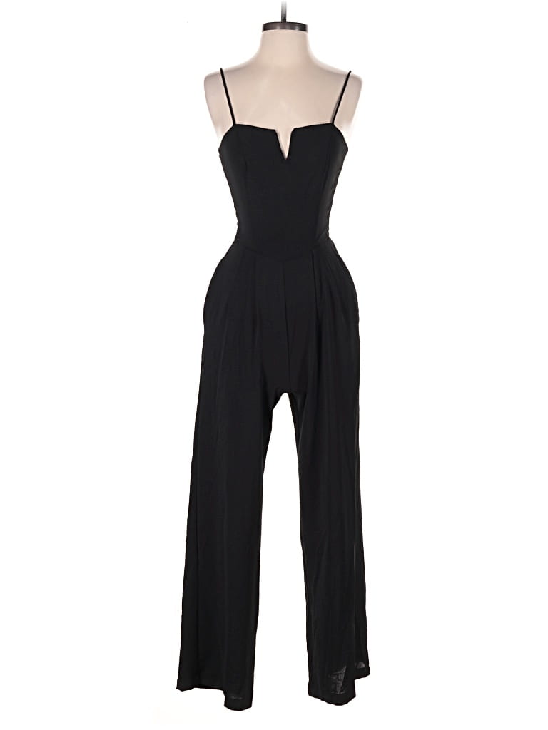 Pre-owned Monteau Jumpsuit In Black
