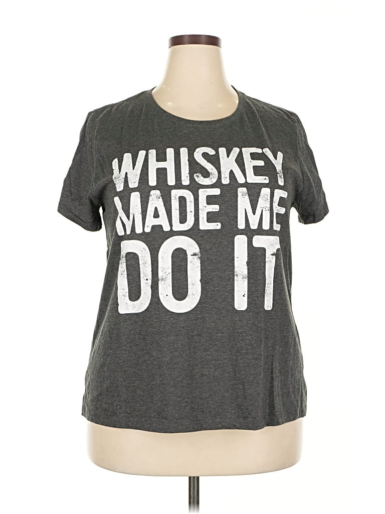 Pre-owned Unbranded Short Sleeve T-shirt In Gray