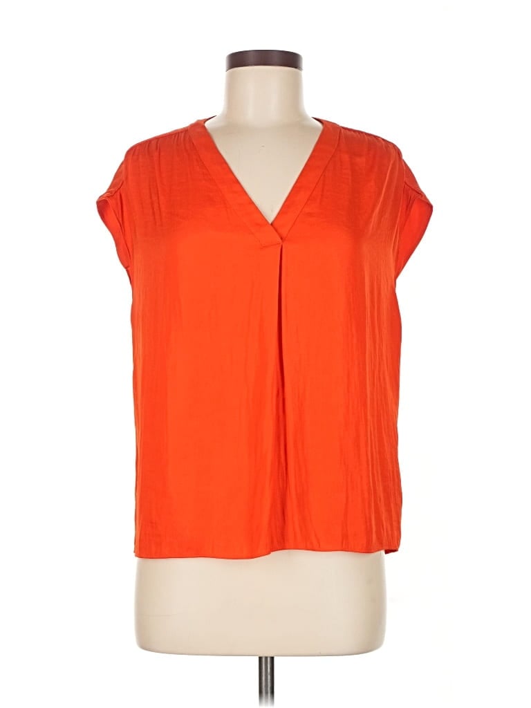 Pre-owned Rachel Rachel Roy Short Sleeve Blouse In Orange