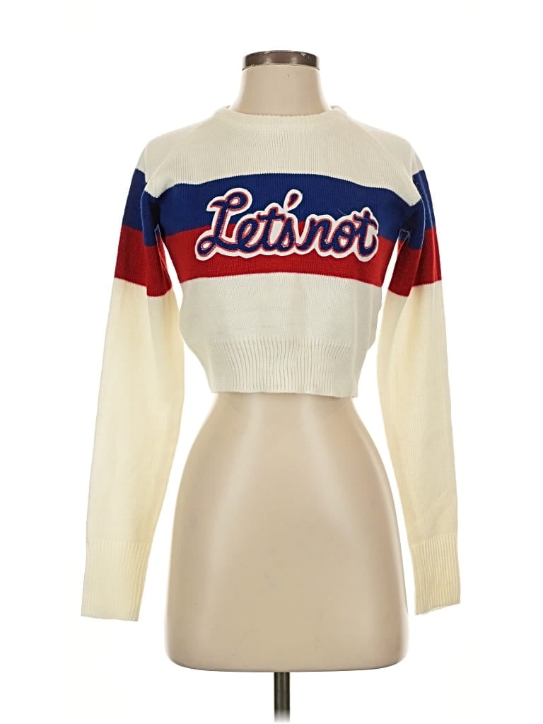 Pre-owned Unif Pullover Sweater In White