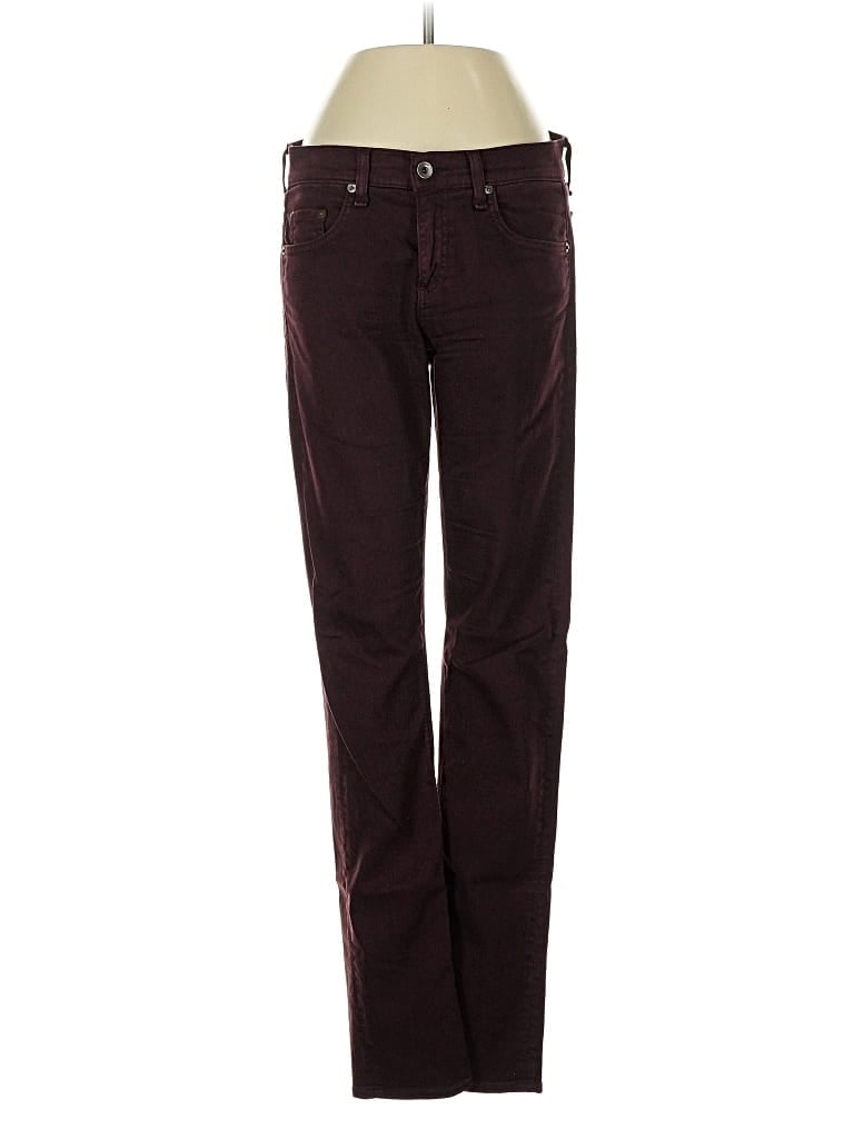 Pre-owned Rag & Bone Jeans In Burgundy