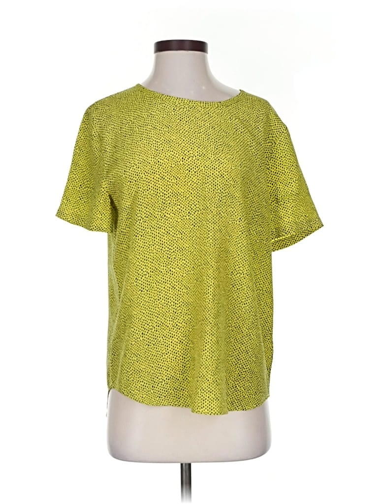 Pre-owned Equipment Short Sleeve Top Green Crew Neck Tops