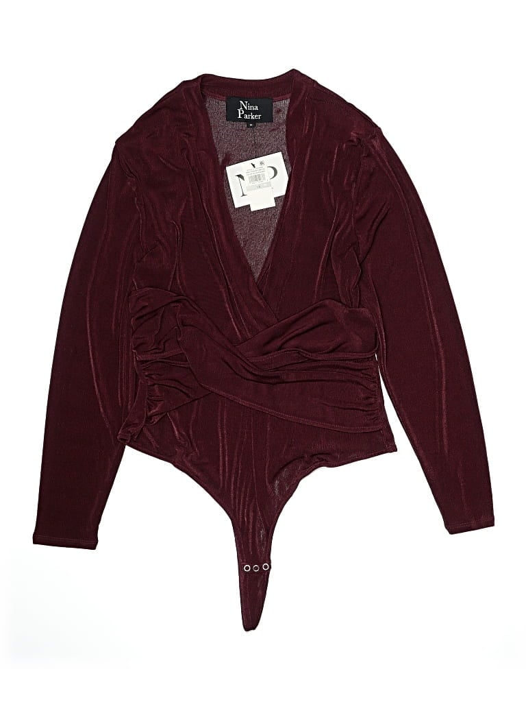 Nina Parker Bodysuit In Burgundy