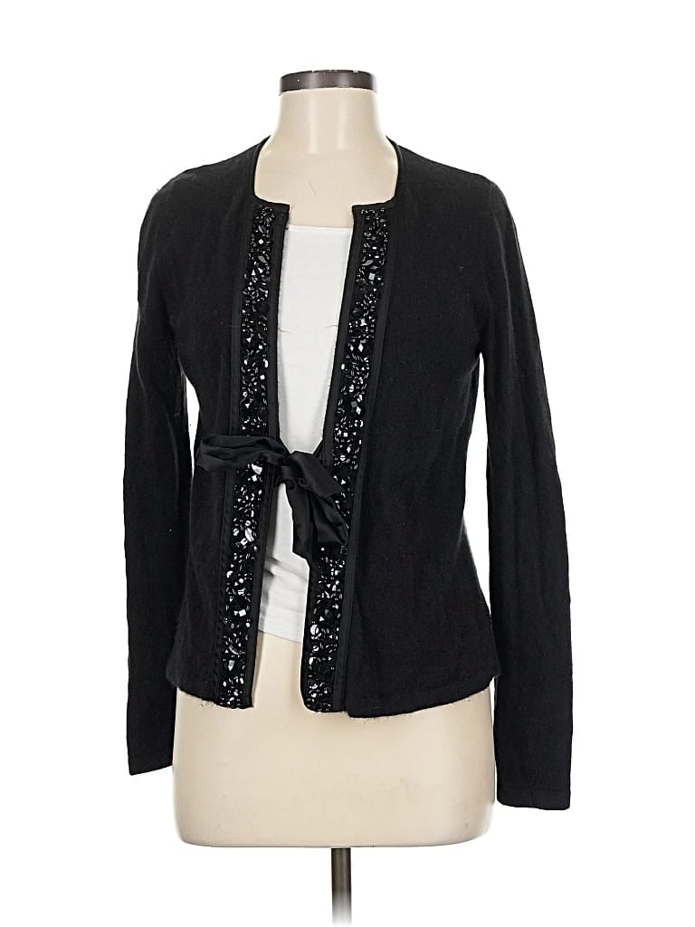 Pre-owned Cynthia Rowley Tjx Cardigan Sweater In Black
