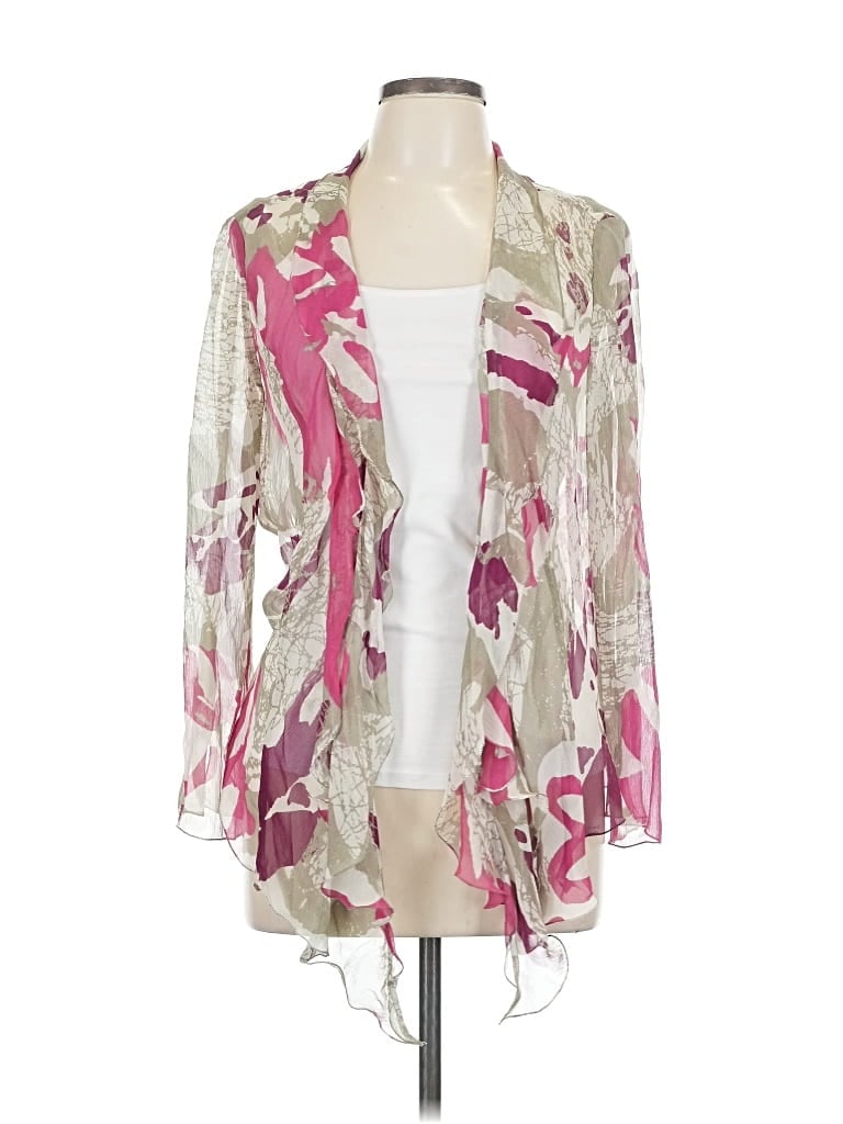 Pre-owned Nic + Zoe Kimono In Pink