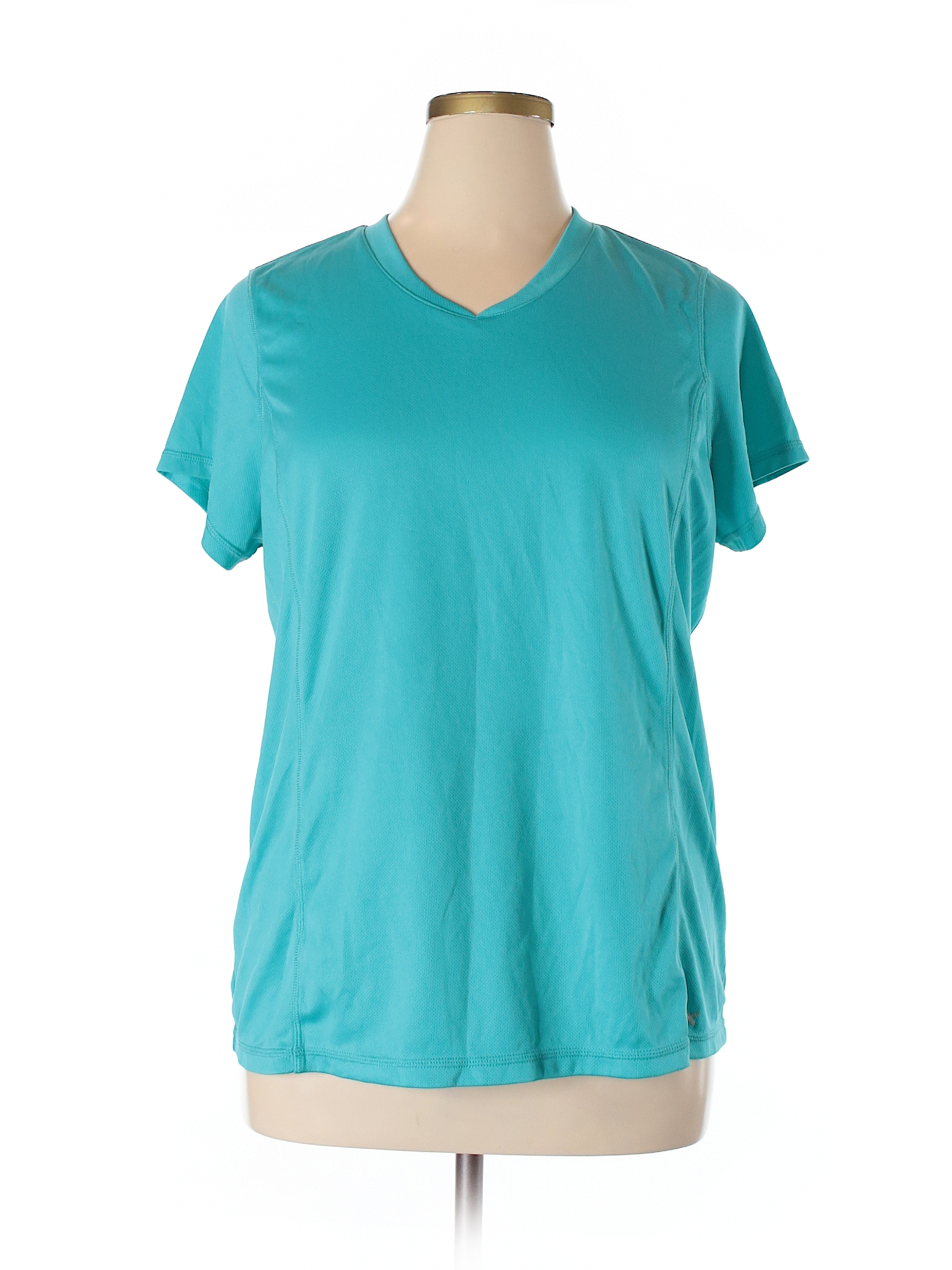 Xersion 100% Polyester Solid Blue Active T-Shirt Size 1X (Plus) - 88% ...