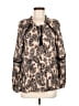 Knox Rose 100% Rayon Paisley Ivory Long Sleeve Blouse Size M - photo 1