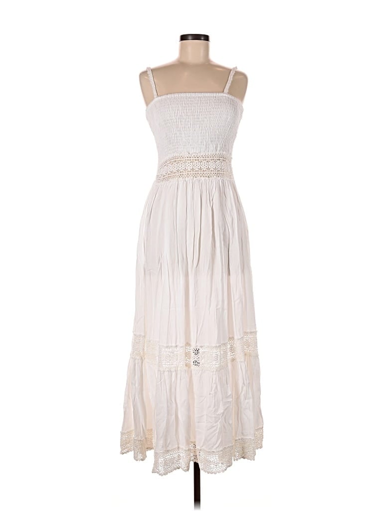 Pre-owned Z&l Casual Dress In White