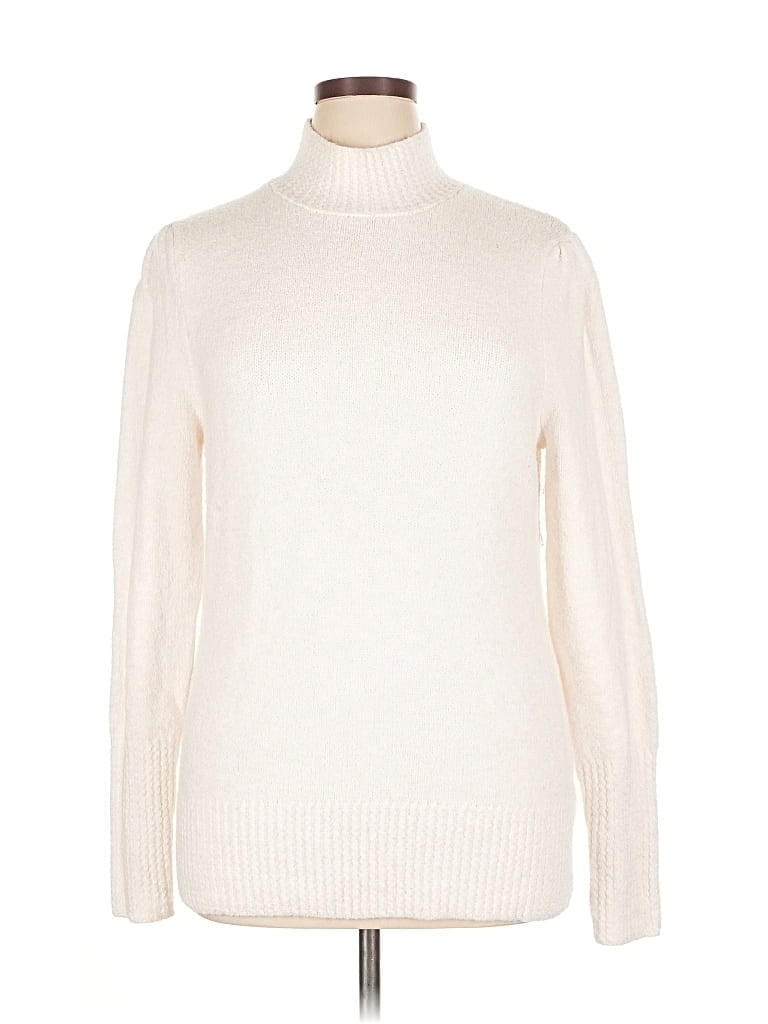 Pre-owned Rachel Rachel Roy Turtleneck Sweater In White