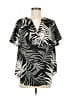 Torrid Tropical Black Short Sleeve Blouse Size Med Plus (00) - photo 1