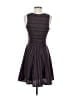 Esley Stripes Burgundy Casual Dress Size S - photo 2