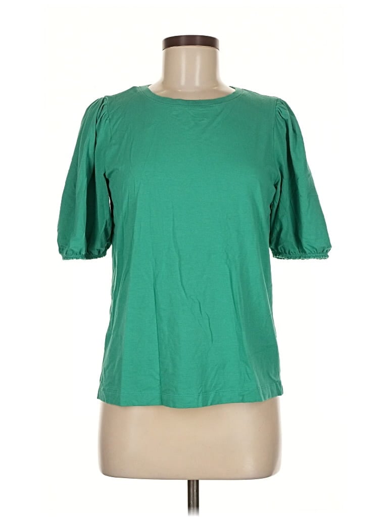 Pre-owned Lc Lauren Conrad Short Sleeve Top Green Crew Neck Tops