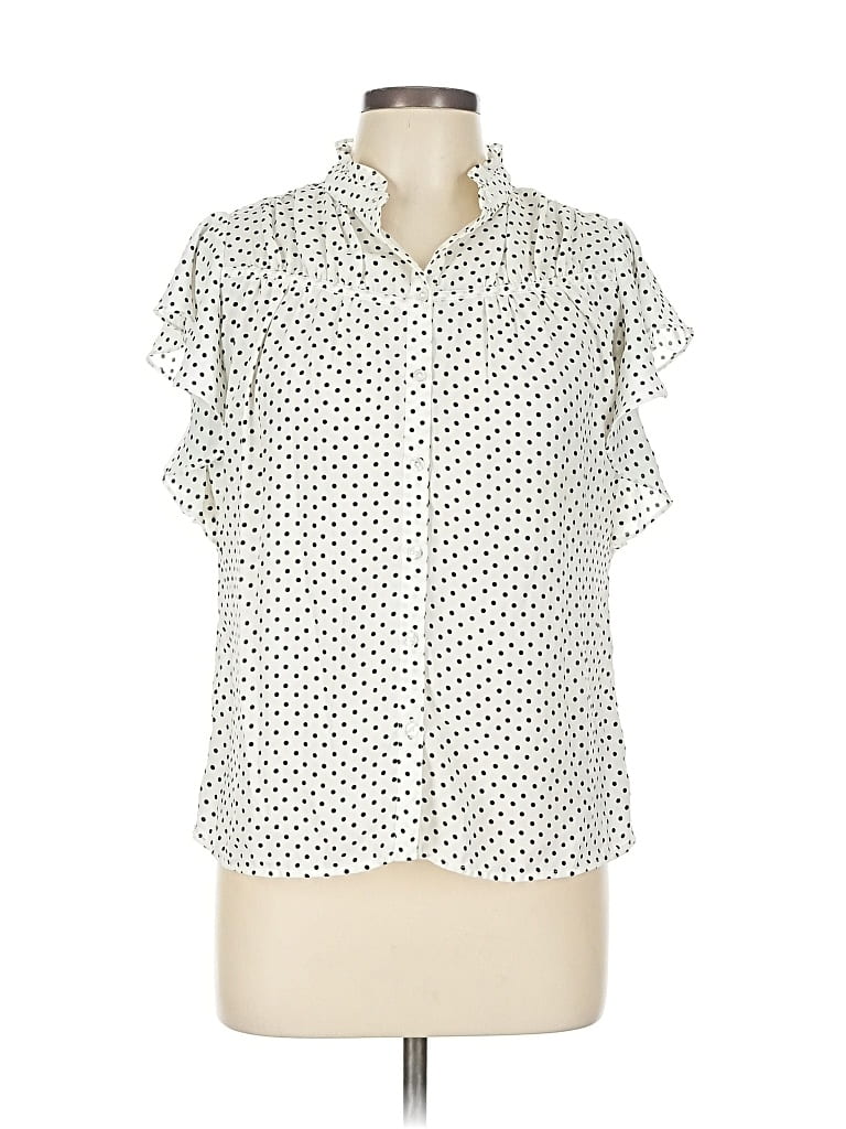 Pre-owned Philosophy Republic Clothing Short Sleeve Blouse In White