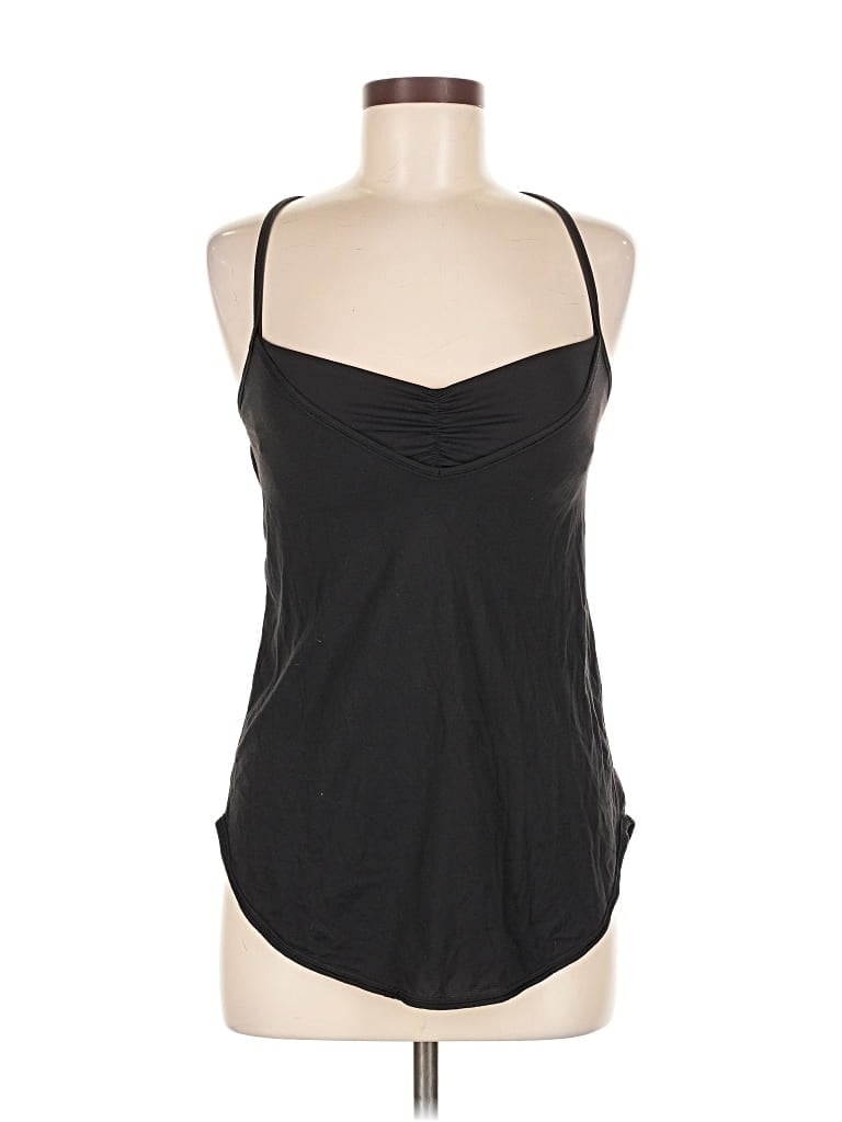 Pre-owned Lululemon Athletica Tank Top Black Halter Neckline Tops