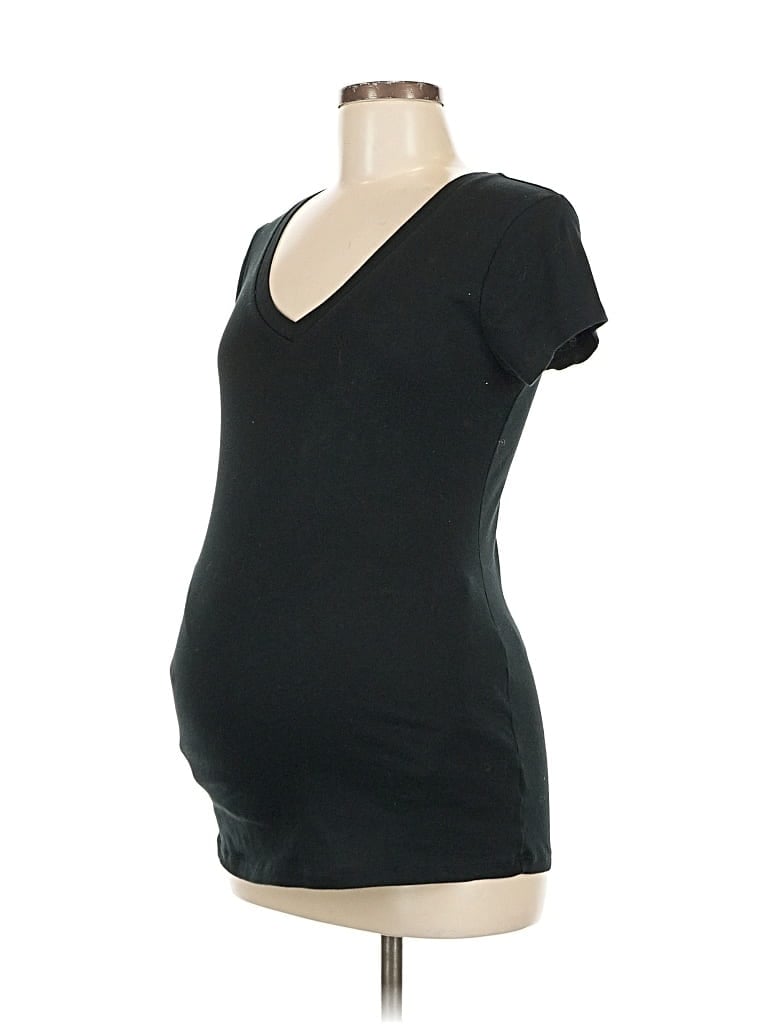 Pre-owned Liz Lange Maternity For Target Short Sleeve T-shirt In Black