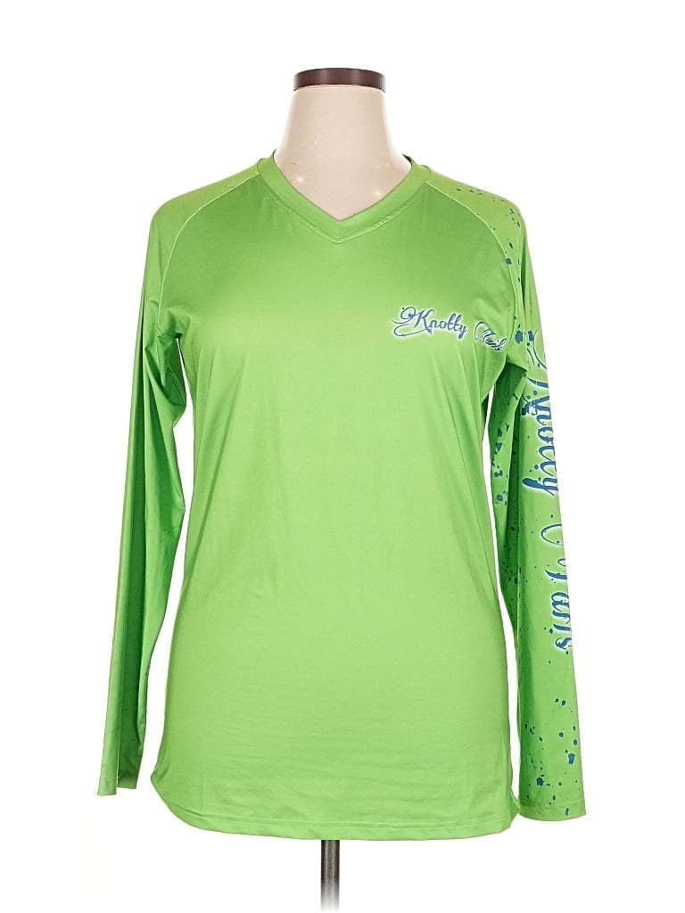 Pre-owned Assorted Brands Long Sleeve T-shirt In Green