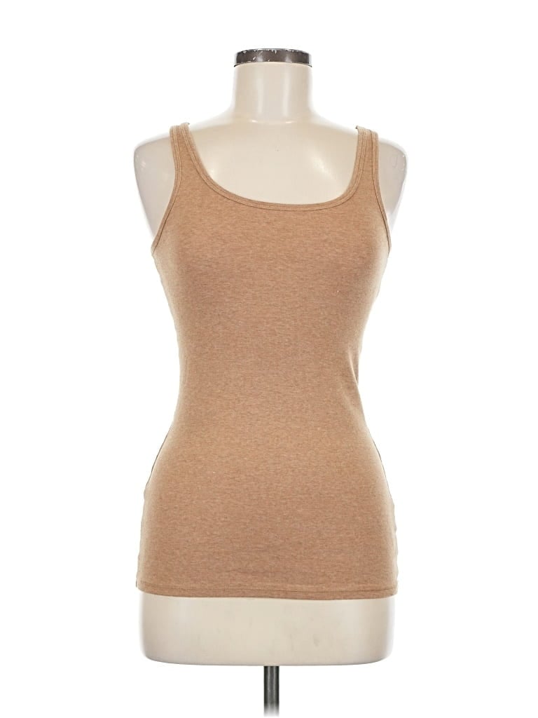 Pre-owned Merona Tank Top Tan Strapless Neckline Tops In Brown